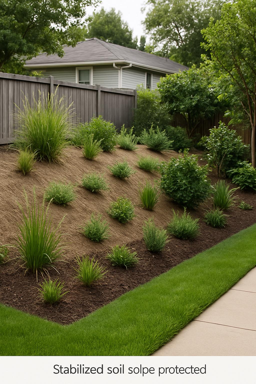 Stabilized soil solpe protected